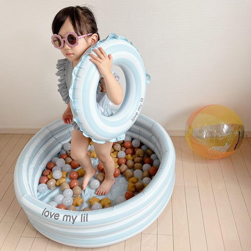 Love my lil スイムリング 浮き輪 50cm ストライプ ボーダー ラブマイリル